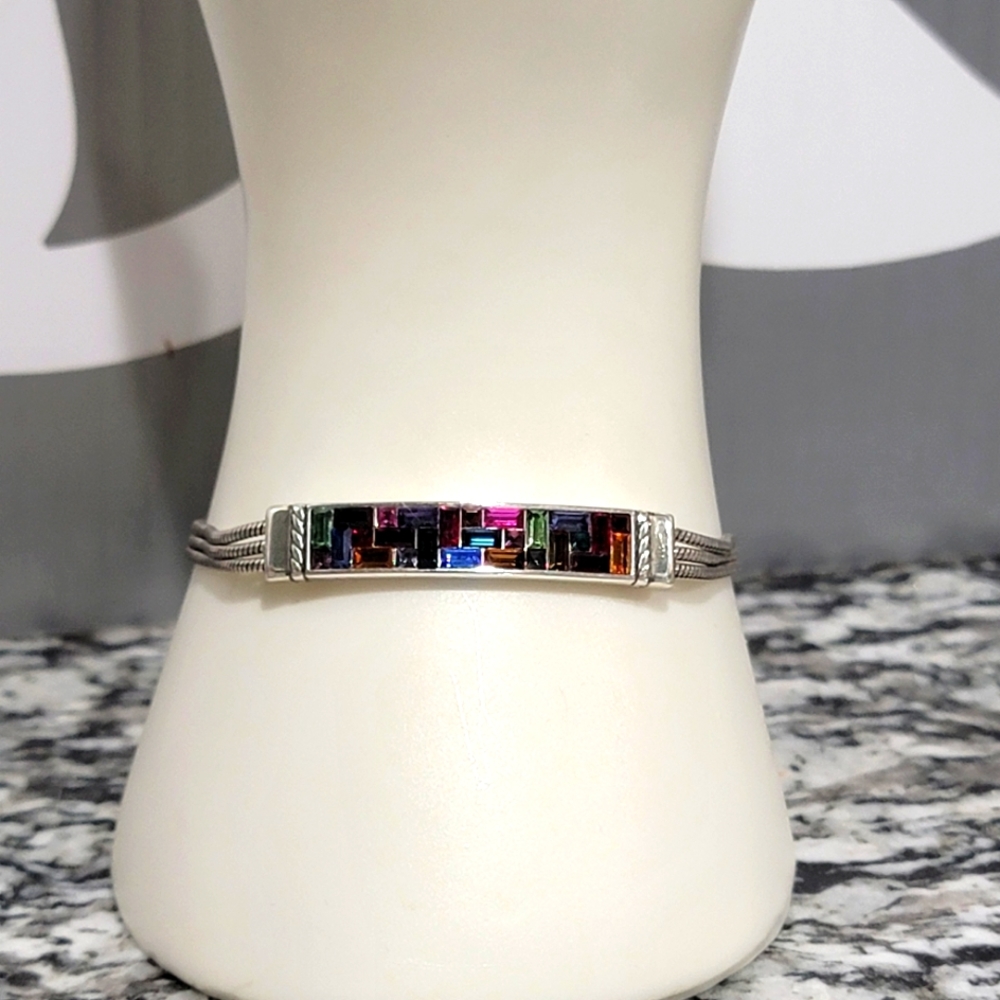 BRIGHTON RETIRED SAINT MICHEAL'S 3 STRAND BRACELET NWOT